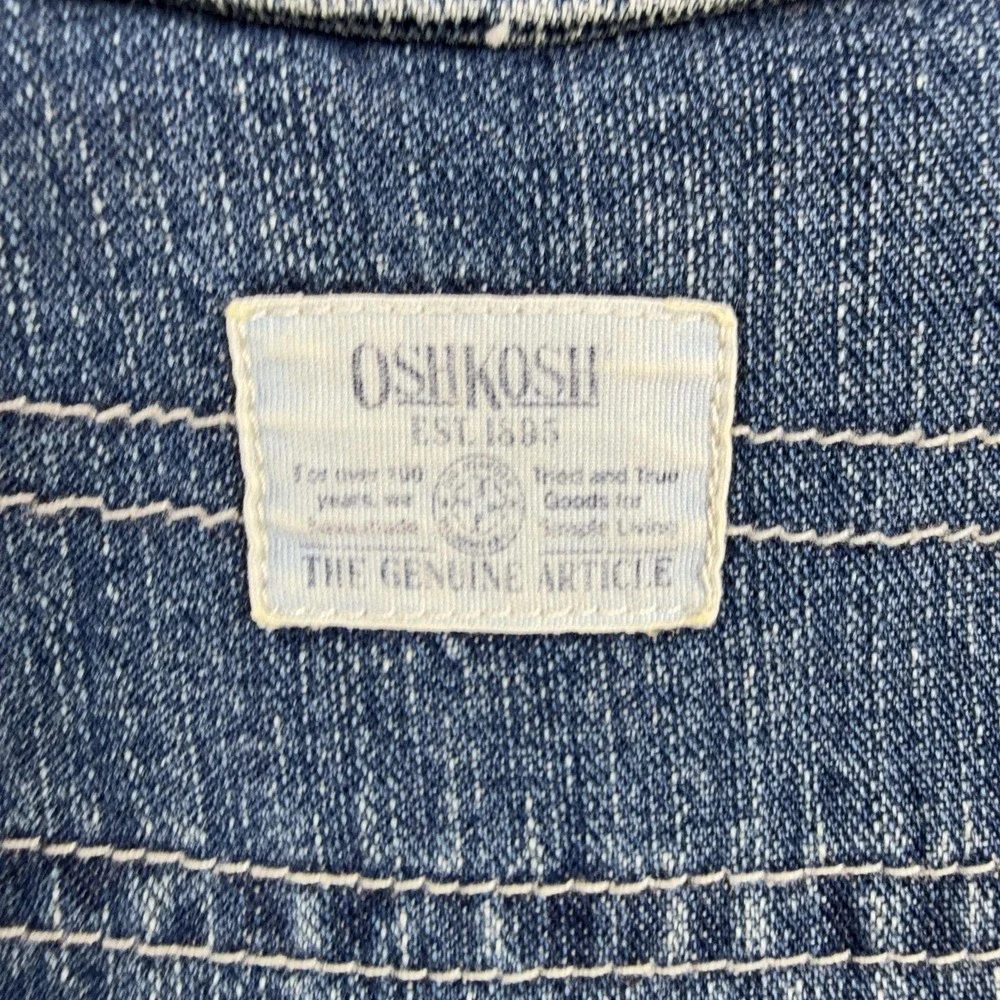 Vtg OshKosh B'gosh Shorts Boys 24M Blue Denim Cargo Elastic Waist Casual Summer